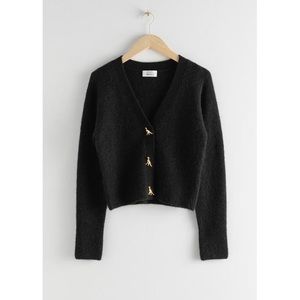 & Other Stories Dinosaur Button Knit Cardigan
